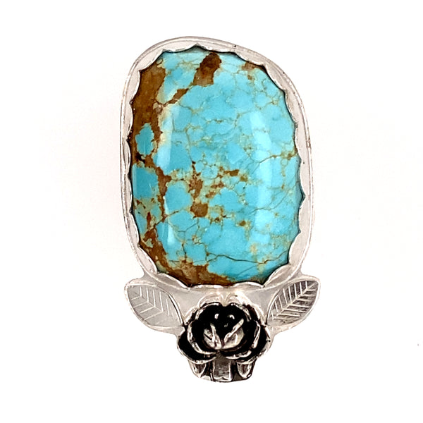 Harvest Moon Turquoise Rose Ring