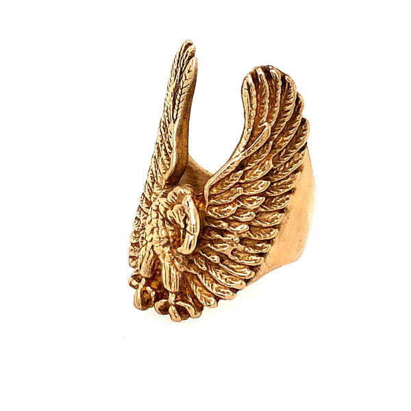 14k Gold Eagle Ring