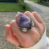 New Moon Quahog Shell Ring with a Cosmo