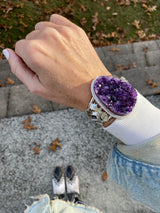 Harvest Moon Amethyst Bracelet / Handmade by Ivry Belle Jewelry