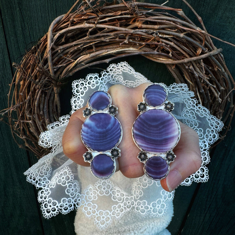 Wampum Ring with Daisy Flowers