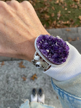 Harvest Moon Amethyst Bracelet / Handmade by Ivry Belle Jewelry