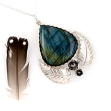 Harvest Moon Sea Love Labradorite Necklace / Handmade by Ivry Belle Jewelry
