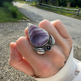 New Moon Quahog Shell Ring with a Cosmo