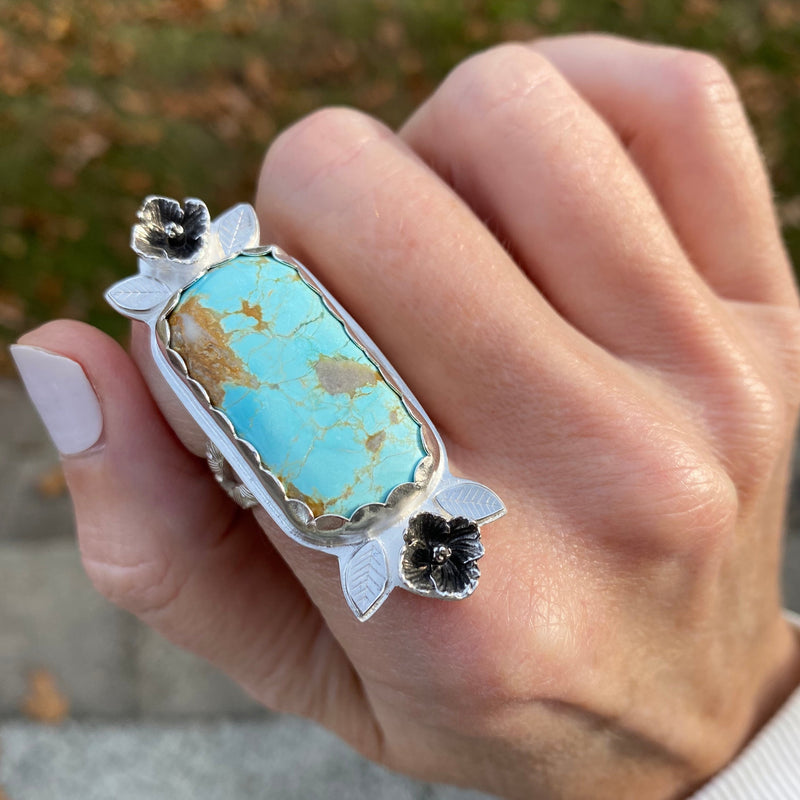 Harvest Moon Turquoise Cosmo Ring / Handmade by Ivry Belle Jewelry
