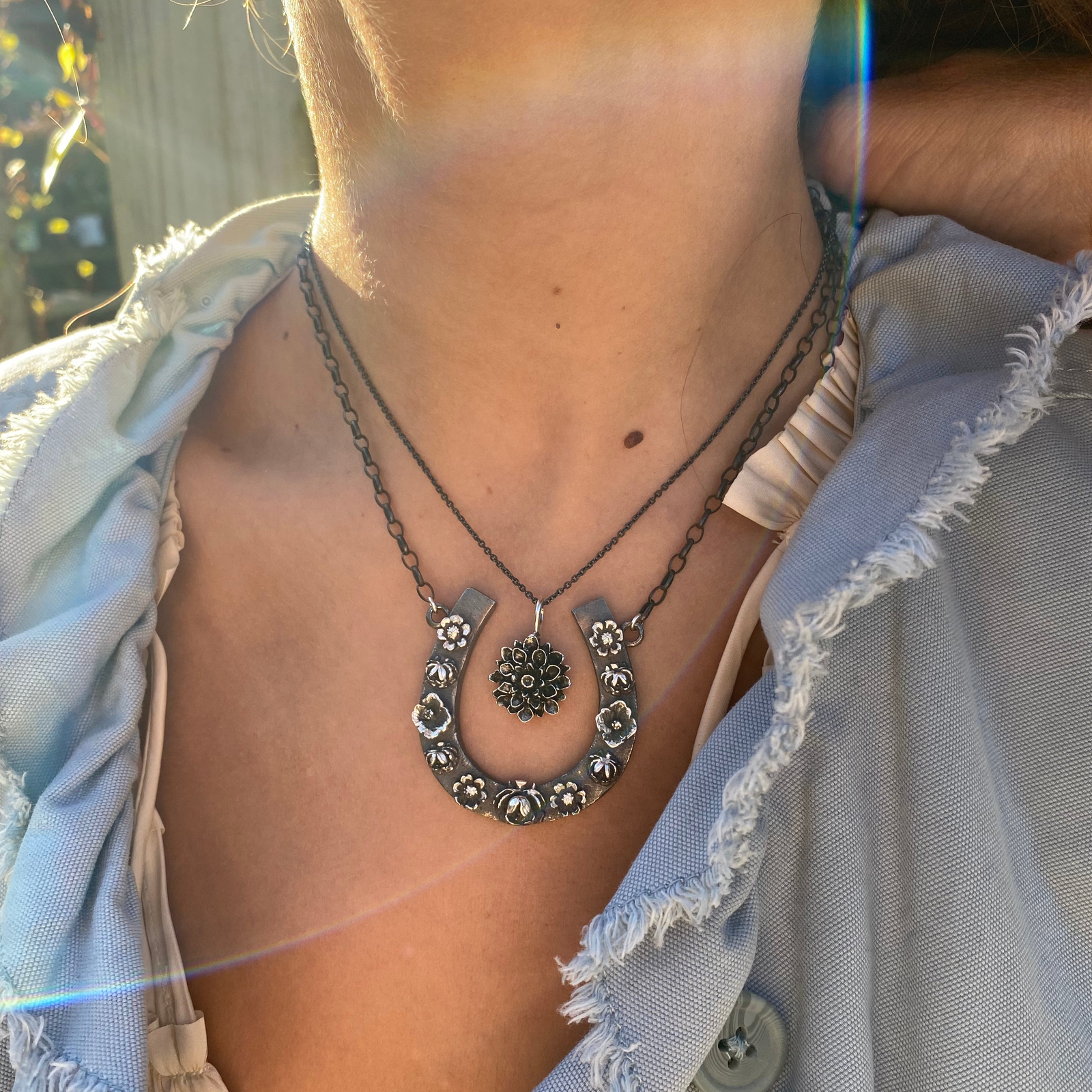 Horseshoe Necklace Handmade by Ivry Belle Jewelry