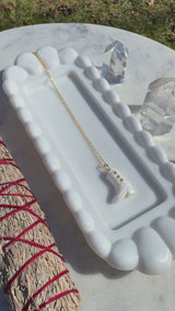 Mother of Pearl Cowboy Boot Charm Necklace