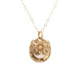 14k Gold Horseshoe Charm Necklace
