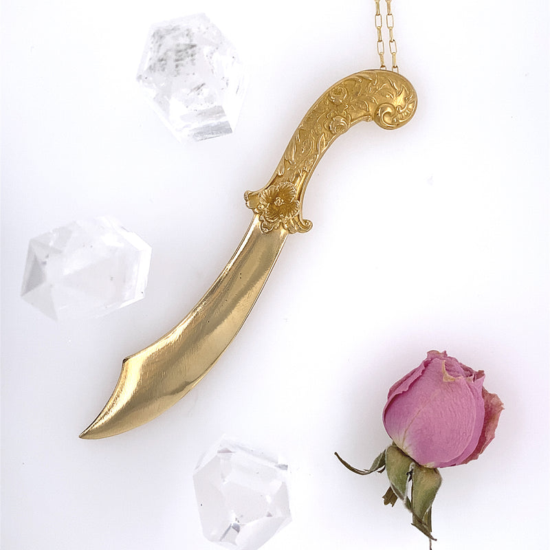 Saber Sword with Cosmo Necklace / Handmade by Ivry Belle Jewelry