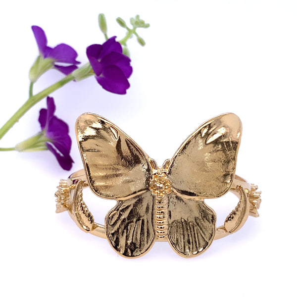 Gold Butterfly Bracelet / Handmade by Ivry Belle Jewelry