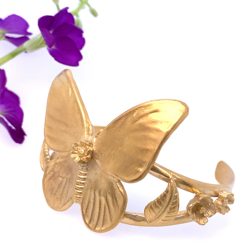 Gold Butterfly Bracelet / Handmade by Ivry Belle Jewelry