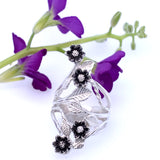 Floral Vine Ring with Daisy Flowers / Handmade by Ivry Belle Jewelry