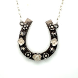 Large Horseshoe Pendant Necklace / Horseshoe Pendant Necklace Made by Ivry Belle Jewelry