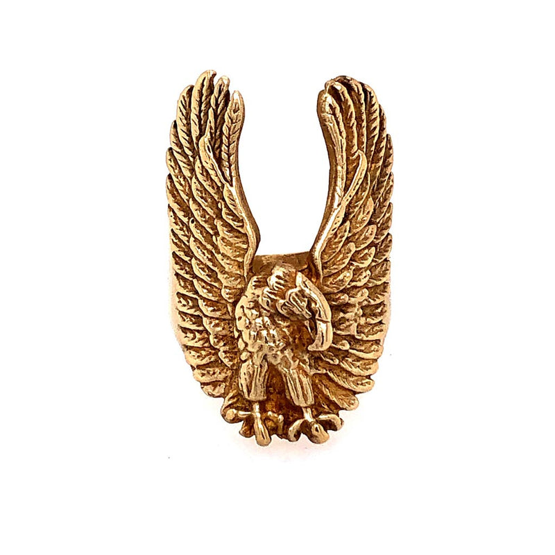 14 Karat Gold Eagle Ring / Handmade by Ivry Belle Jewelry