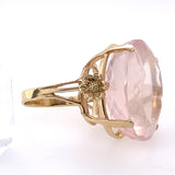 14k Gold Rose Quartz Ring / Made by Ivry Belle Jewelry
