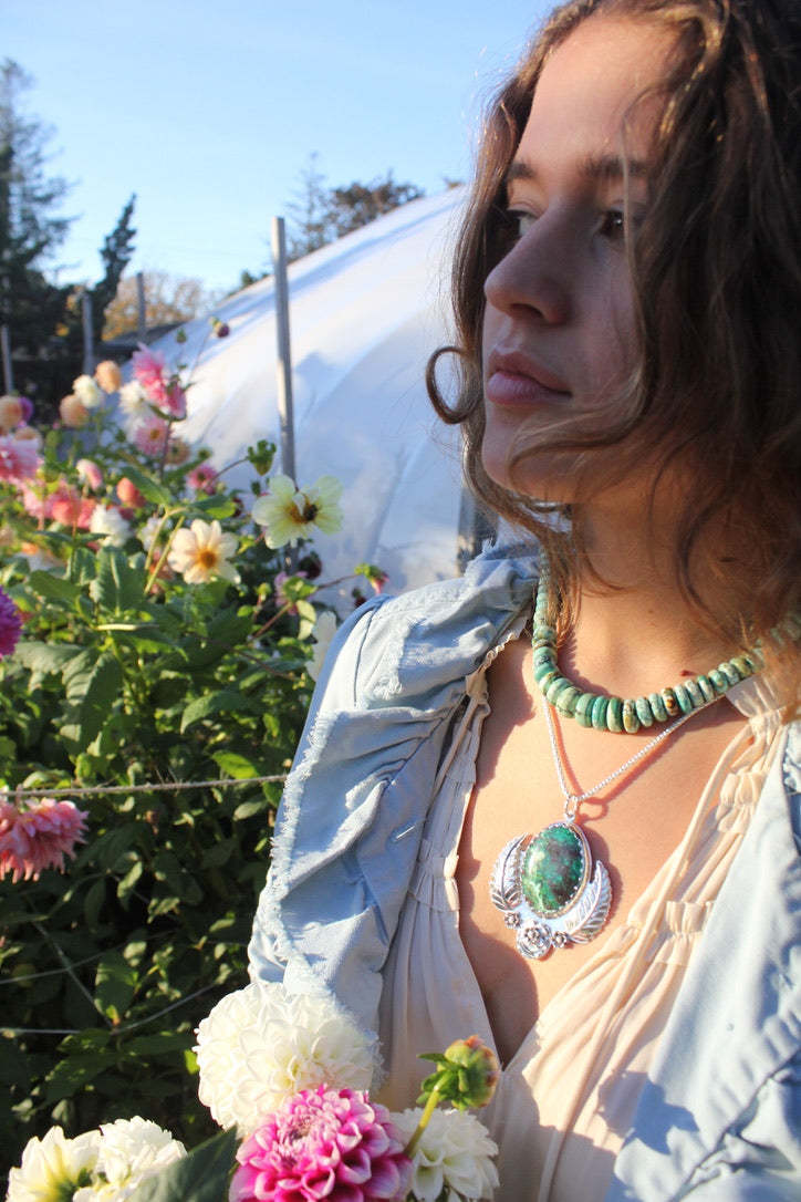 Harvest Turquoise Necklace / Handmade by Ivry Belle Jewelry