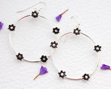 Daisy Hoop Earrings Made by Ivry Belle Jewelry / Daisy Hoop Earrings