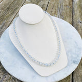 Moonstone Lavender Silk Necklace / Hand knotted by Ivry Belle Jewelry