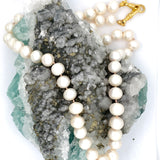 Pearl Silk Necklace / Hand Knotted by Ivry Belle Jewelry