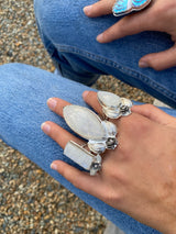 Harvest Moon Struck Moonstone Ring / Handmade by Ivry Belle Jewelry