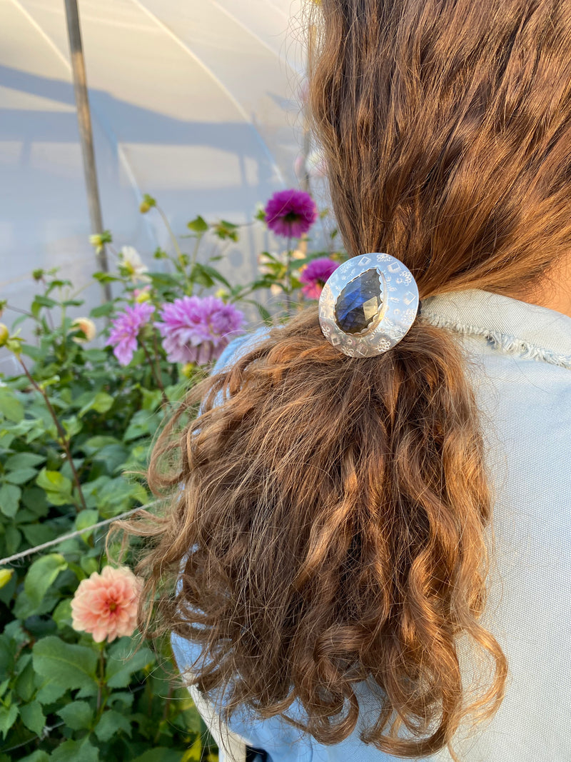 Harvest Moon Labradorite Ponytail Cuff / Handmade by Ivry Belle Jewelry