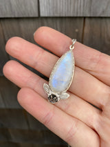 Harvest Moon Struck Moonstone Pendant / Handmade by Ivry Belle Jewelry