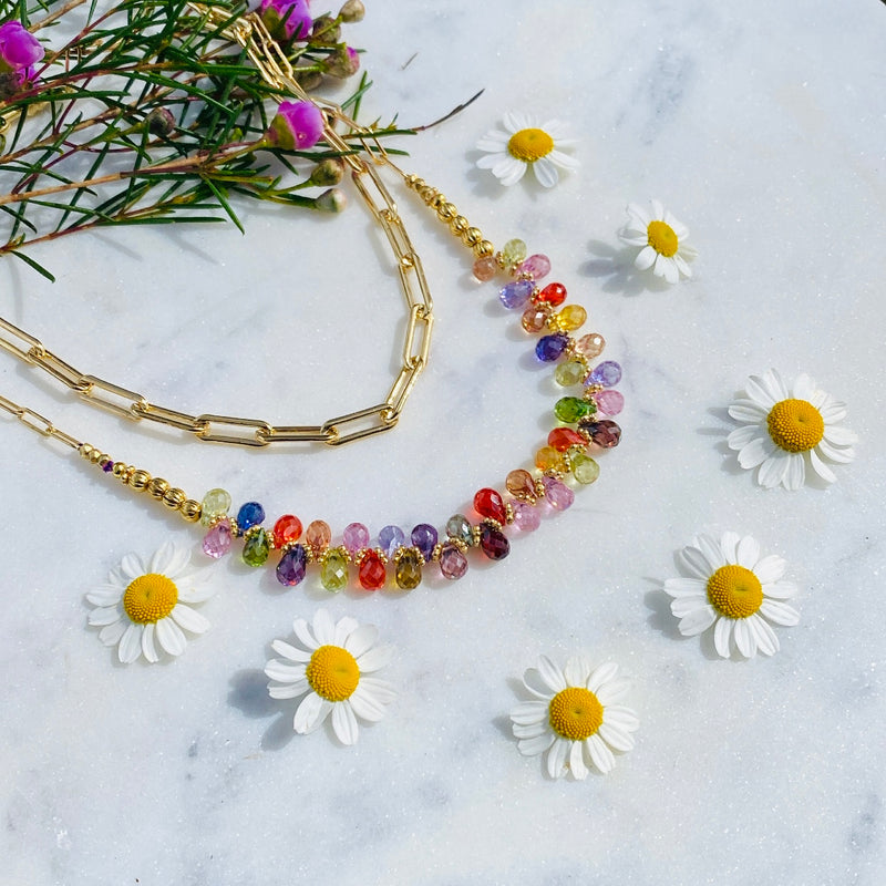 Rainbow Necklace / Handmade by Ivry Belle Jewelry