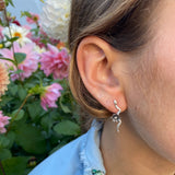 Harvest Snake Studs with Daisy Flower / Handmade by Ivry Belle Jewelry