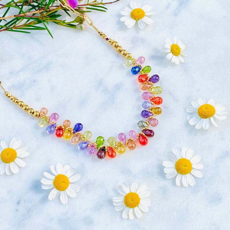 Rainbow Necklace / Handmade by Ivry Belle Jewelry