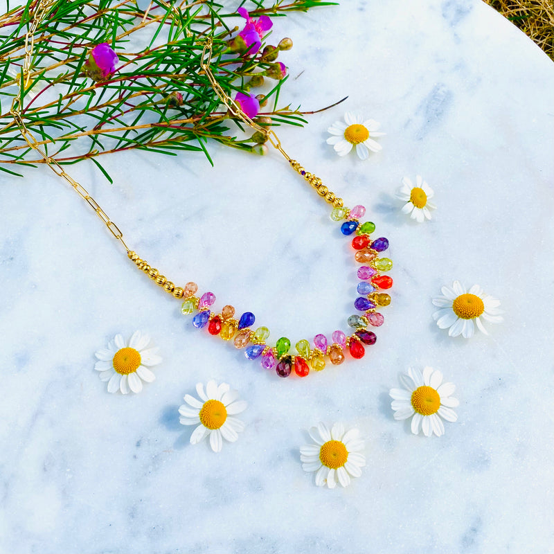 Rainbow Necklace / Handmade by Ivry Belle Jewelry