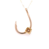 Tuna Hook Necklace w/ Flower / Offshore Mafia Pendant