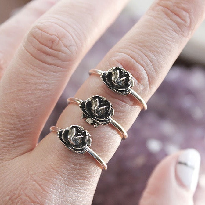 Rose Ring Made by Ivry Belle Jewelry / Rose Ring